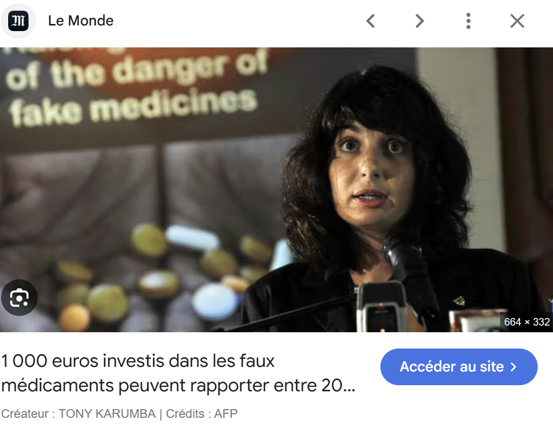 Le Monde article — Fake medicines